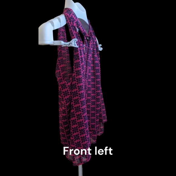 BANANA REPUBLIC FACTORY sleeveless top (deep pink w/black) - Picture 5 of 8